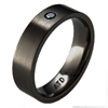 Black Titanium Ring - DIAMOND SET BLACK QUANTUM RING - AbsoluteTitanium.com