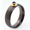 Black Zirconium Ring - Peridot