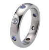  Titanium Ring - Oriel with Diamonds and Sapphires