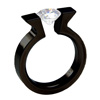 Black Zirconium Tension Ring - DORIC-BLACK-TENSION RING
