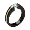 Black Titanium Ring - Excentris Inlay