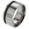 Titanium Ring - Glazed Offset Inlay