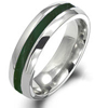  Titanium Ring - Jade Inlay