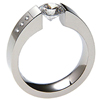 Titanium Ring - Excentris with 6 F-VS Diamonds
