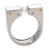 Titanium Ring - The Anvil with 4 F-VS Diamonds